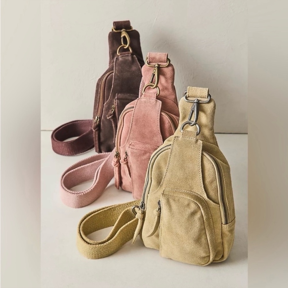 Free People Hudson Sling Bag in Taupe NWT